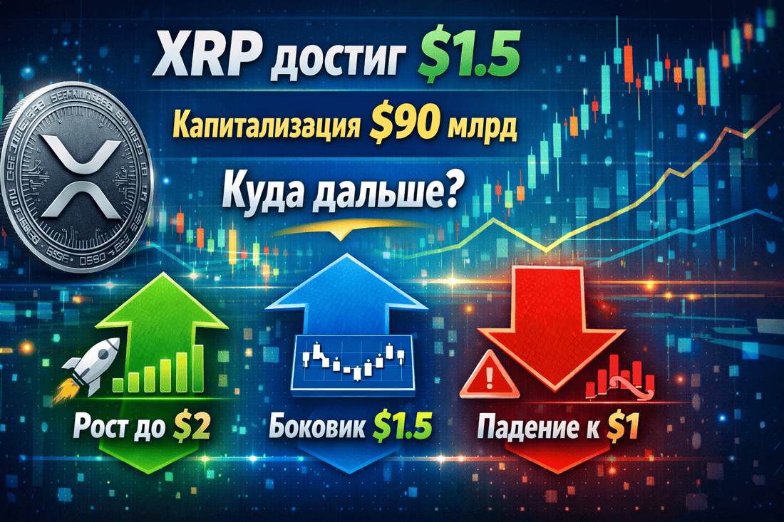 XRP достиг 1.5$