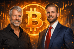 Майкл Сэйлор и Эрик Трамп выступили в защиту биткоина и будущего криптовалют