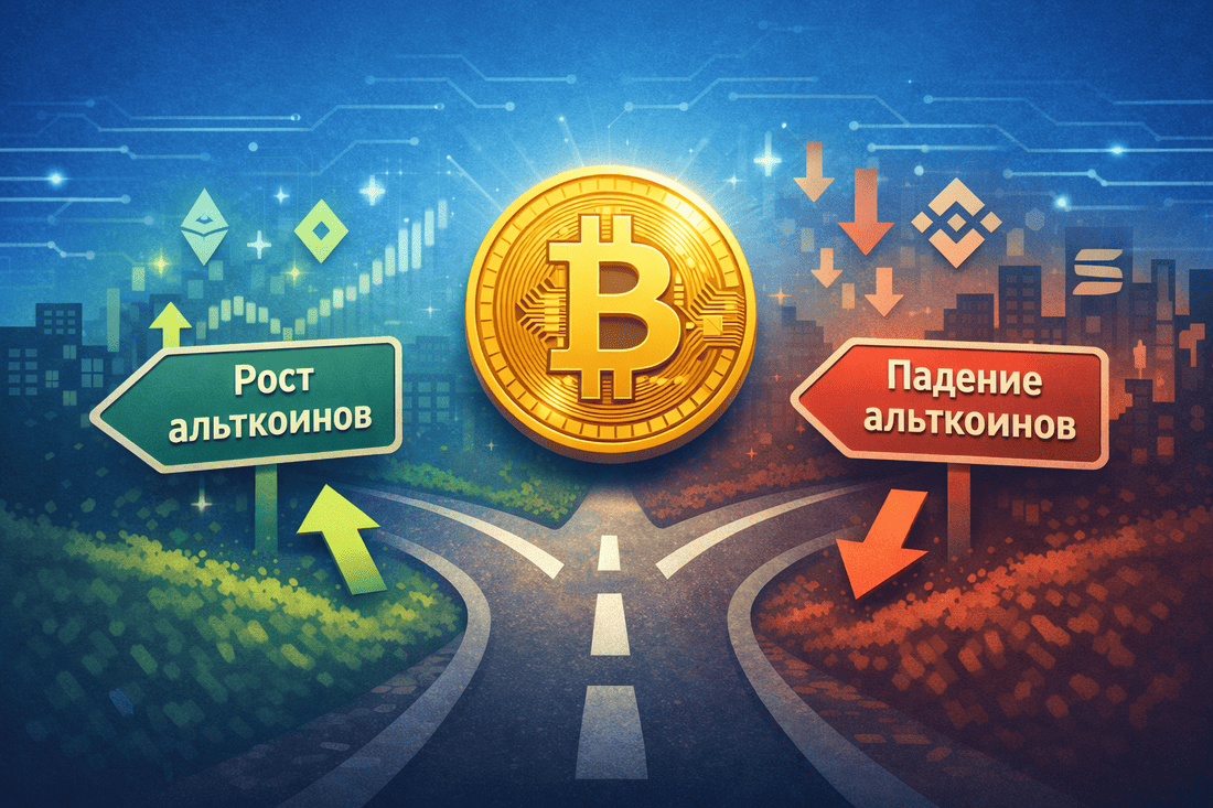 BTC и доминация на развилке - рост, падение