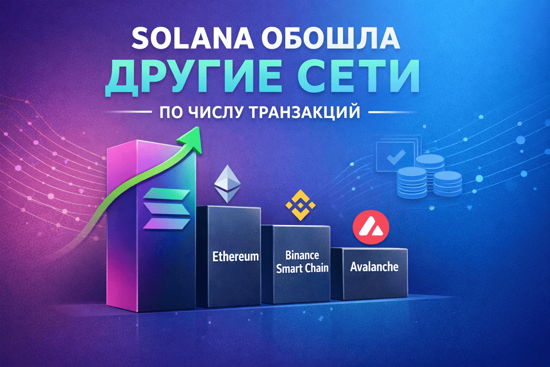Solana обошла другие сети по числе транзакций