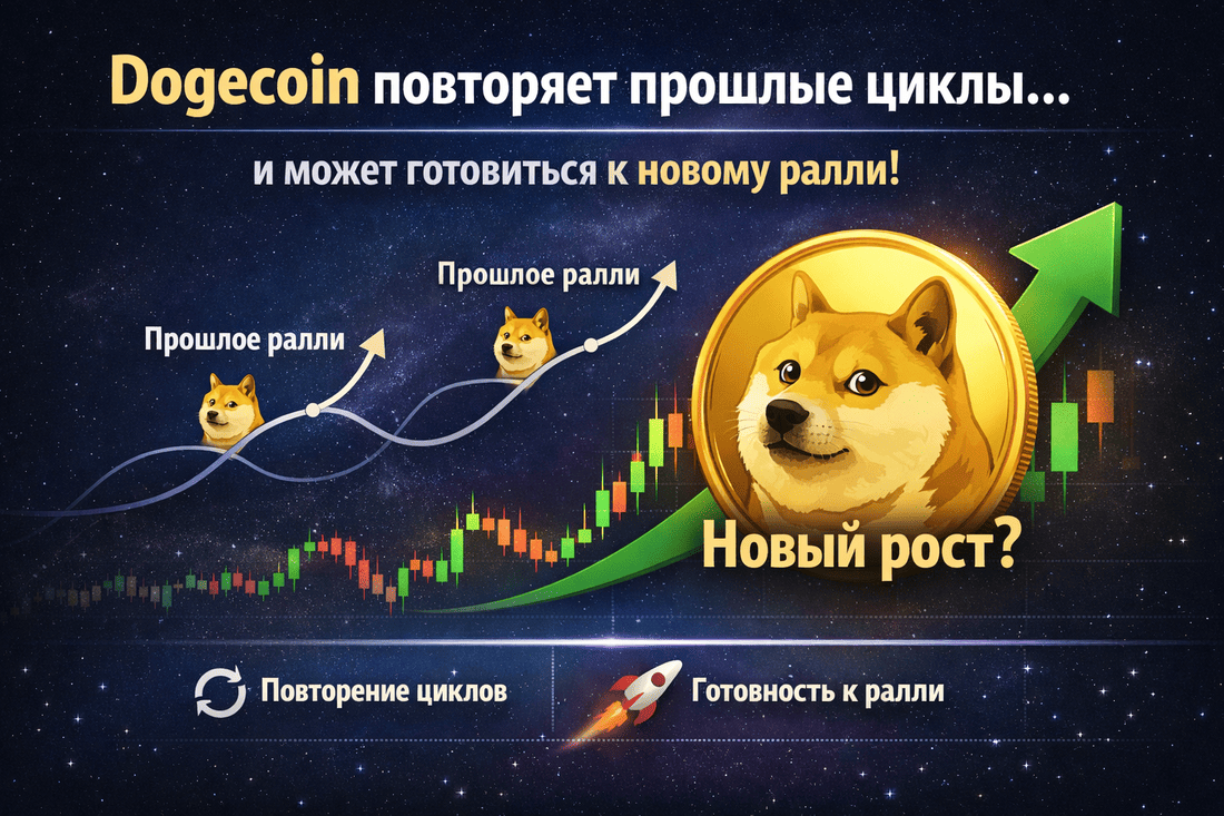 Dogecoin повторяет прошлые циклы и может готовиться к новому ралли