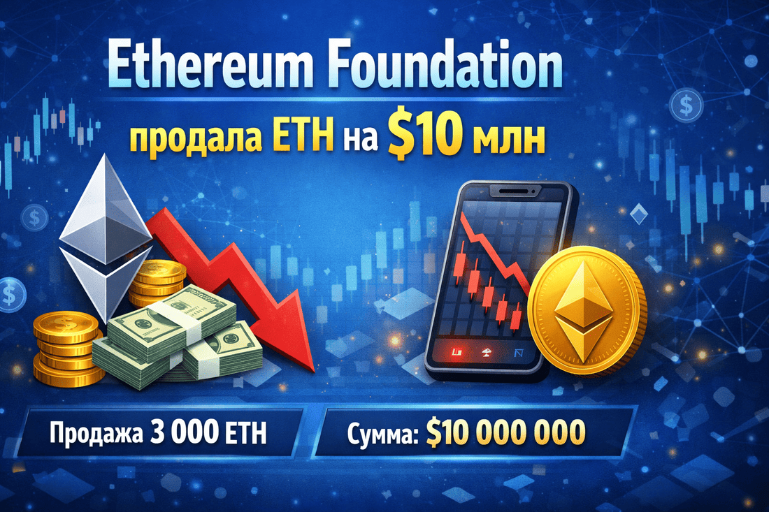 Ethereum Foundation продала ETH на $10 млн