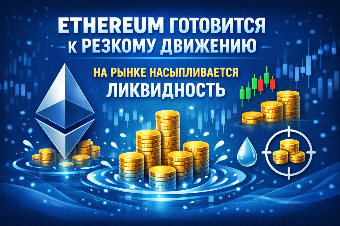 Ethereum готовится к сильному движению на фоне роста ликвидности