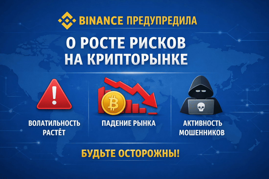 Binance предупредила о росте рисков на крипторынке