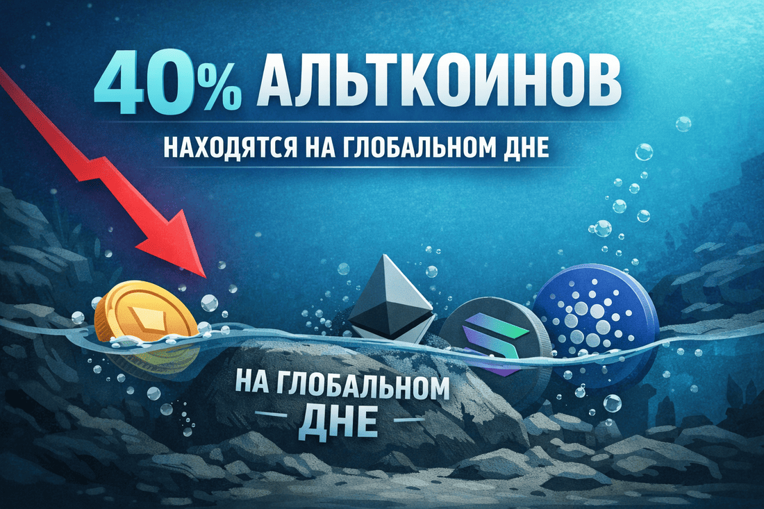 40% альткоинов у минимумов цикла, но 22 токена показывают силу