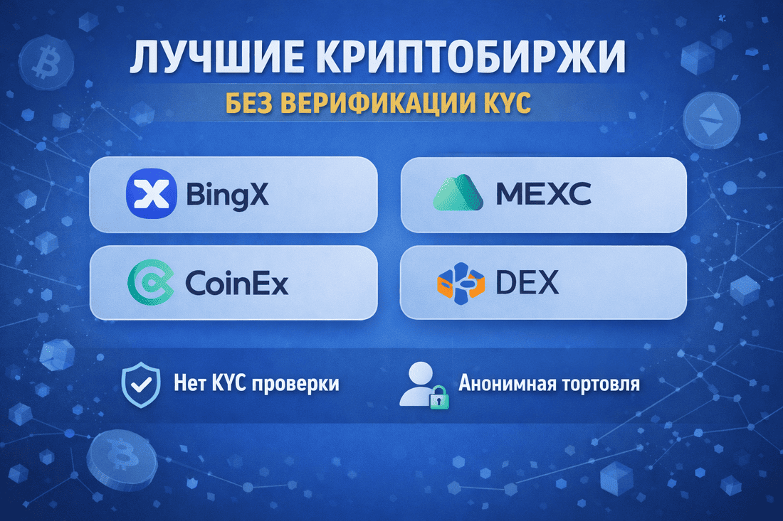 Лучшие криптобиржи без верификации KYC