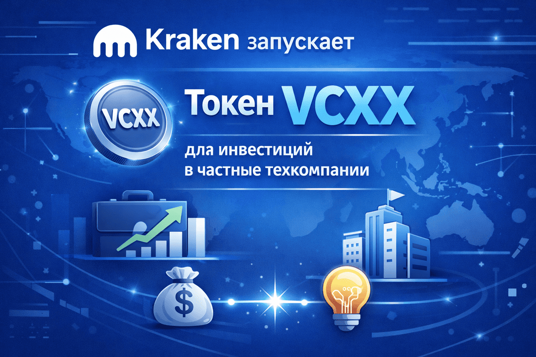 Kraken запускает токен VCXX для инвестиций в частные техкомпании