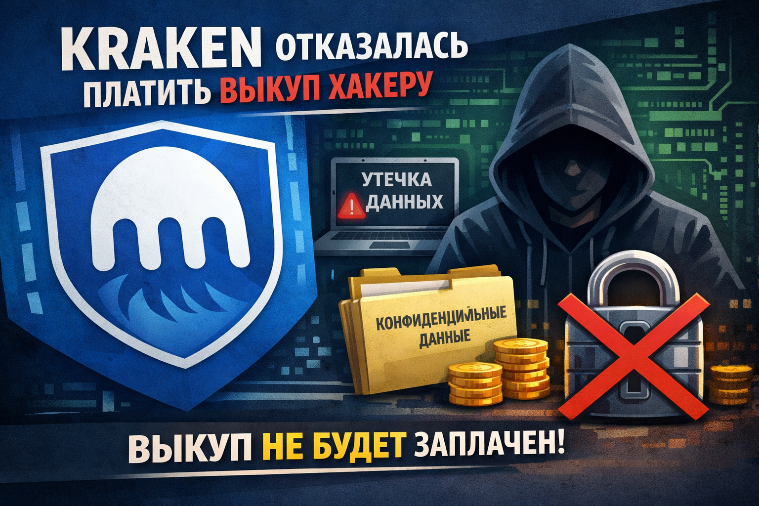 Kraken отказалась платить выкуп после утечки данных клиентов