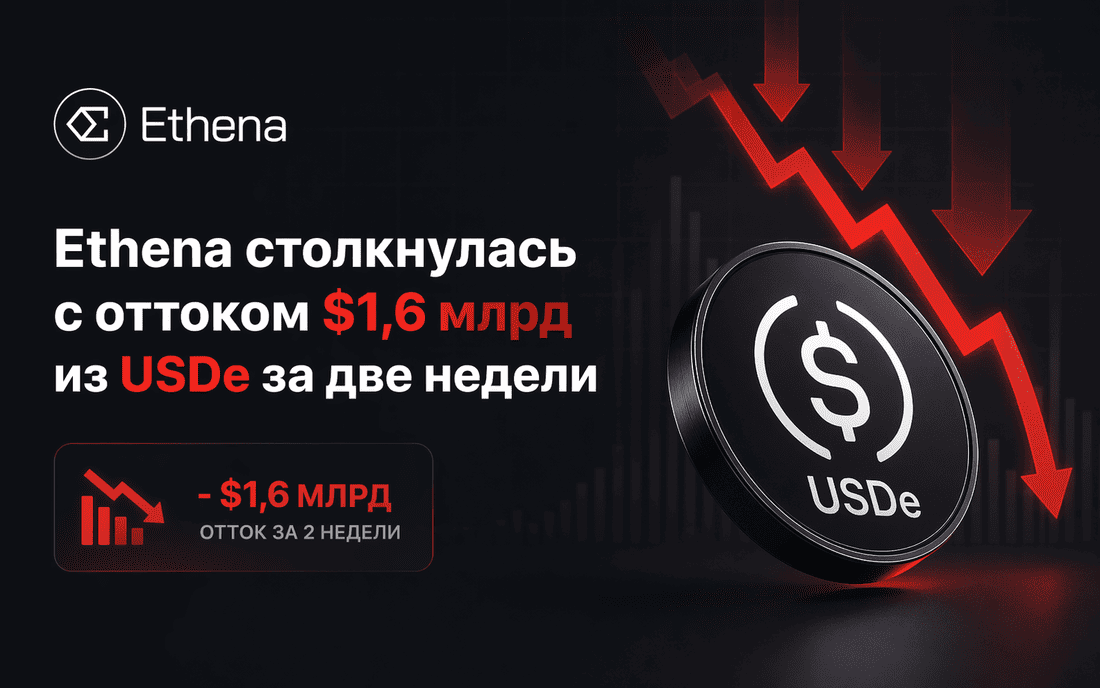 Ethena столкнулась с оттоком $1,6 млрд из USDe за две недели
