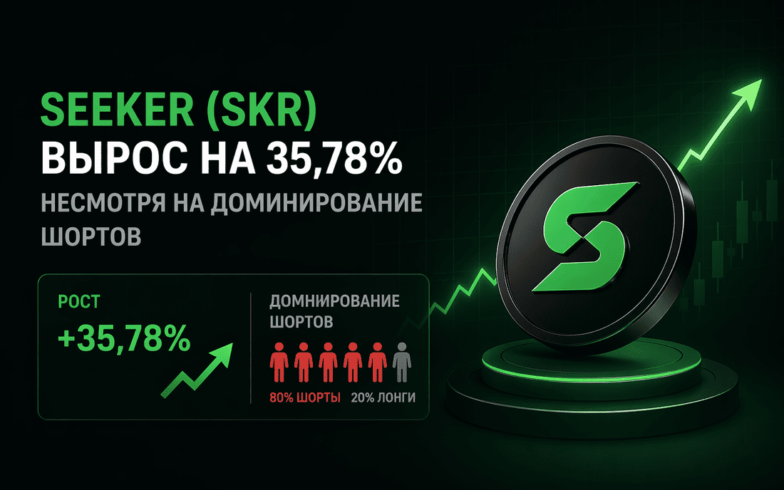 Seeker SKR вырос на 35,78% несмотря на доминирование шортов
