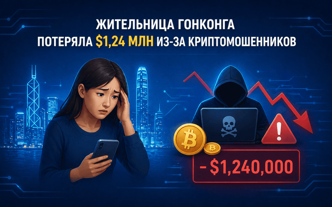 Жительница Гонконга потеряла $1,24 млн из-за криптомошенников