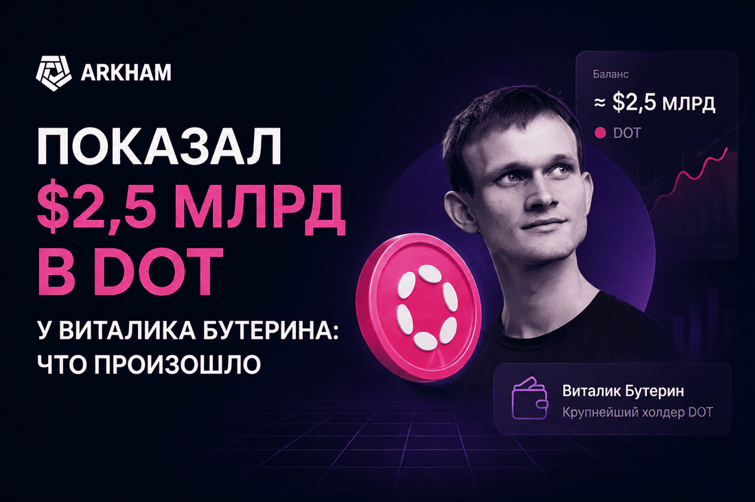 Arkham показал $2,5 млрд в DOT у Виталика Бутерина: что произошло