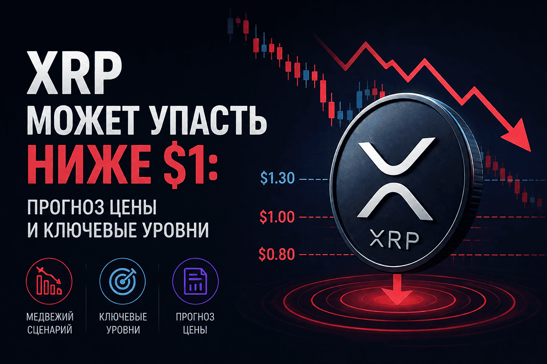 XRP может упасть ниже $1: прогноз цены и ключевые уровни