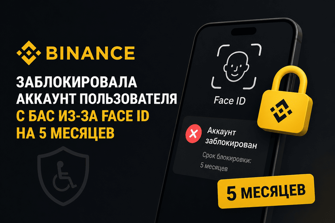 Binance заблокировала аккаунт пользователя с БАС из-за Face ID на 5 месяцев