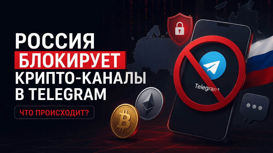 Россия блокирует крипто-каналы в Telegram