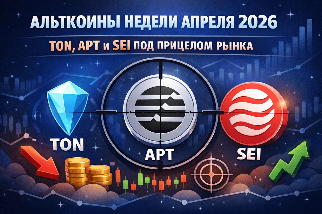 Альткоины недели апреля 2026: TON, APT и SEI под прицелом рынка