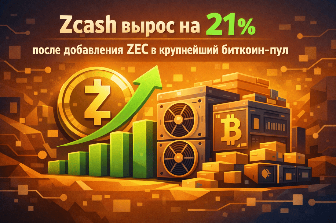 Zcash вырос на 21% после добавления ZEC в крупнейший биткоин-пул