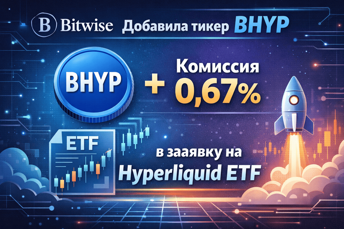 Bitwise добавила тикер BHYP и комиссию 0,67% в заявку на Hyperliquid ETF