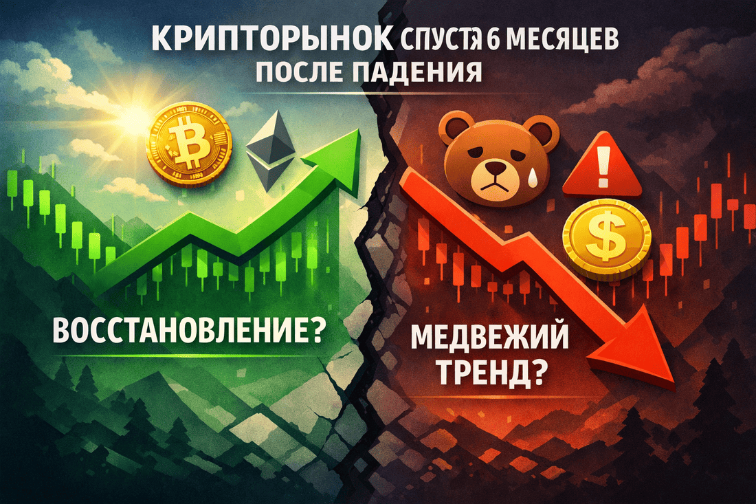 Крипторынок спустя 6 месяцев после падения: восстановление или медвежий тренд