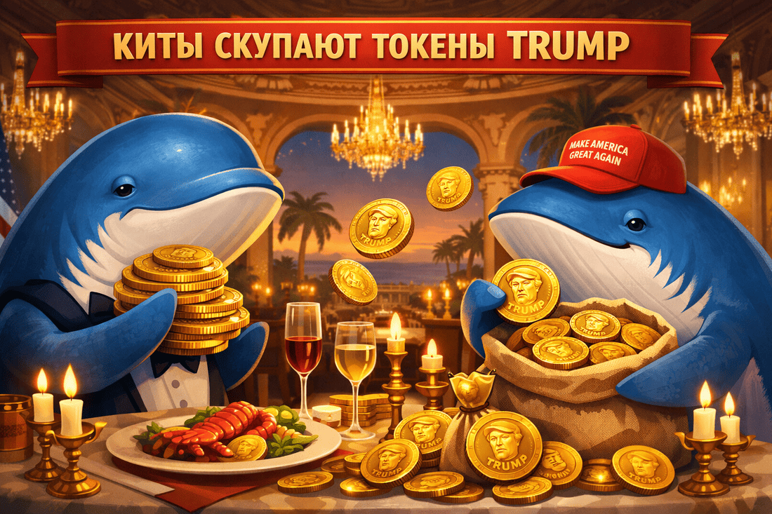 Киты скупают токены Trump на фоне ужина в Мар-а-Лаго