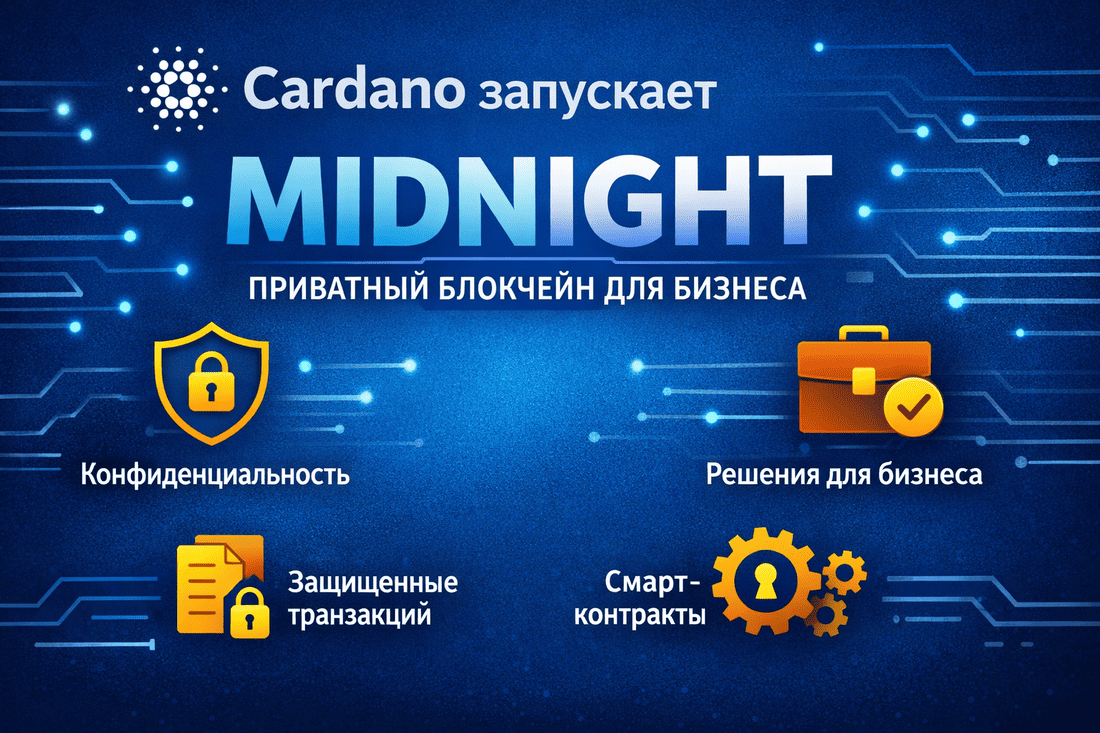 Cardano запускает Midnight — приватный блокчейн для бизнеса