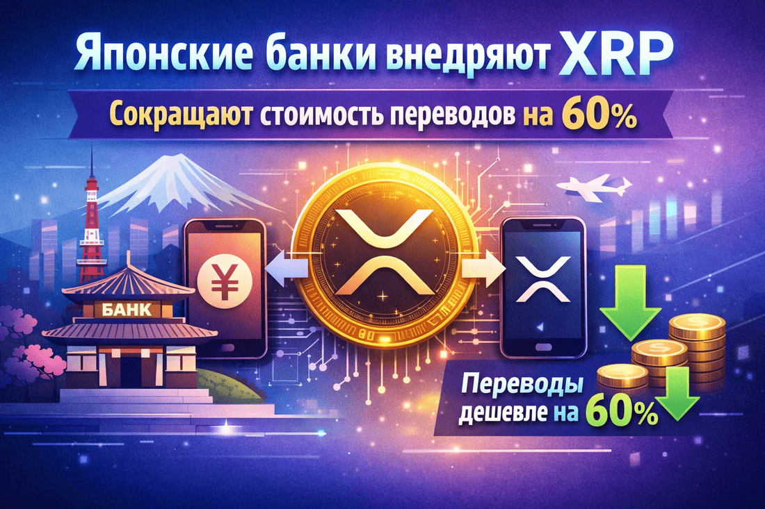 Японские банки внедряют XRP и сокращают стоимость переводов на 60%
