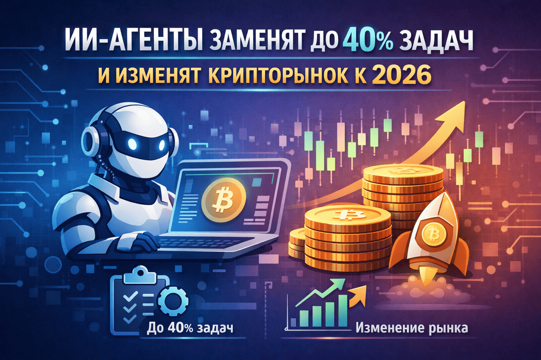 ИИ-агенты заменят до 40% задач и изменят крипторынок к 2026