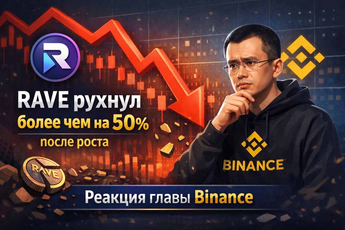 RAVE рухнул более чем на 50% после роста — реакция главы Binance