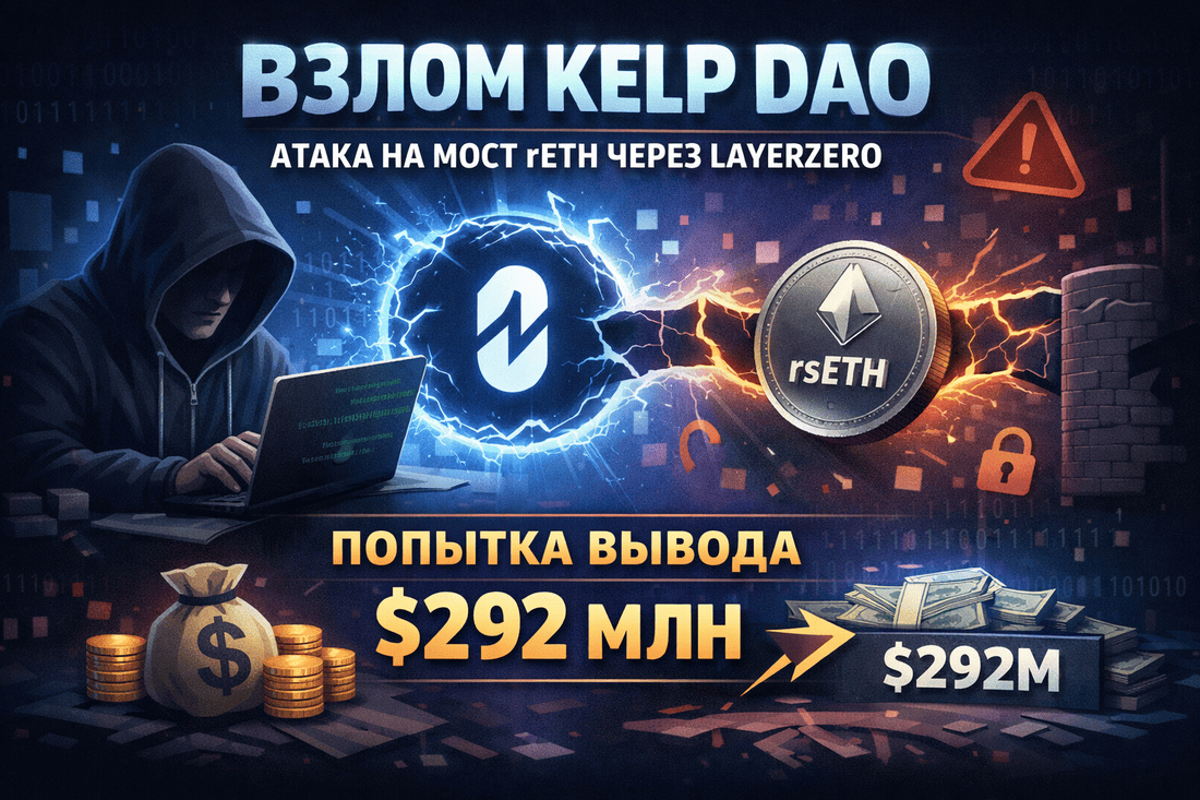 Взлом Kelp DAO: атака на мост rsETH через LayerZero и попытка вывода $292 млн