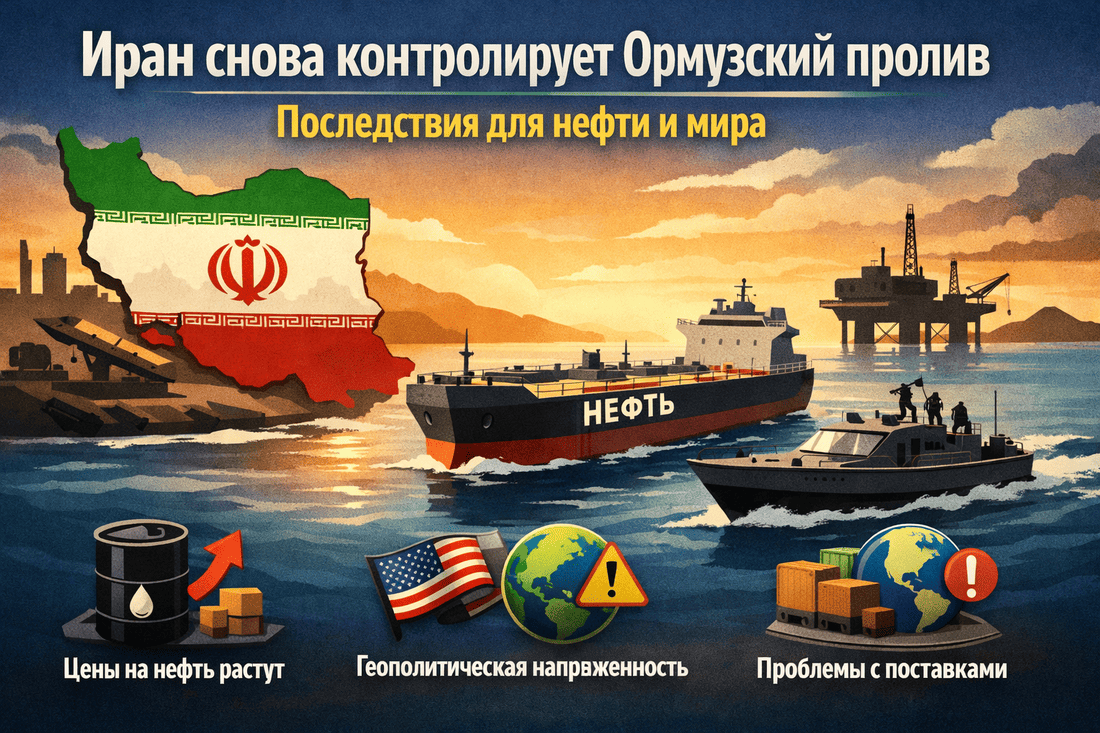 Иран снова контролирует Ормузский пролив: последствия для нефти и мира
