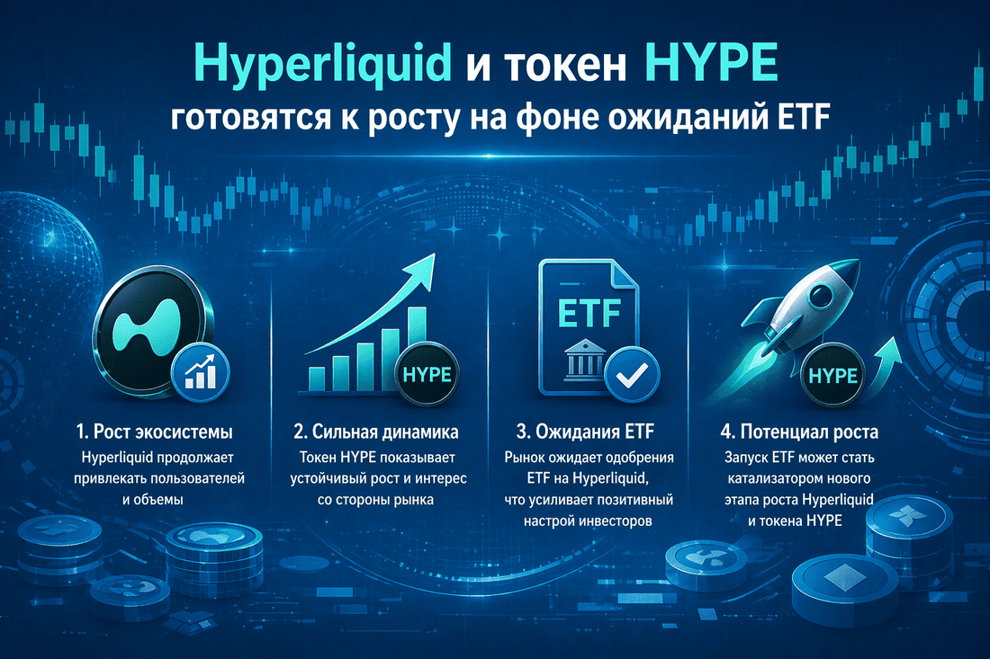 Hyperliquid и токен HYPE готовятся к росту на фоне ожиданий ETF
