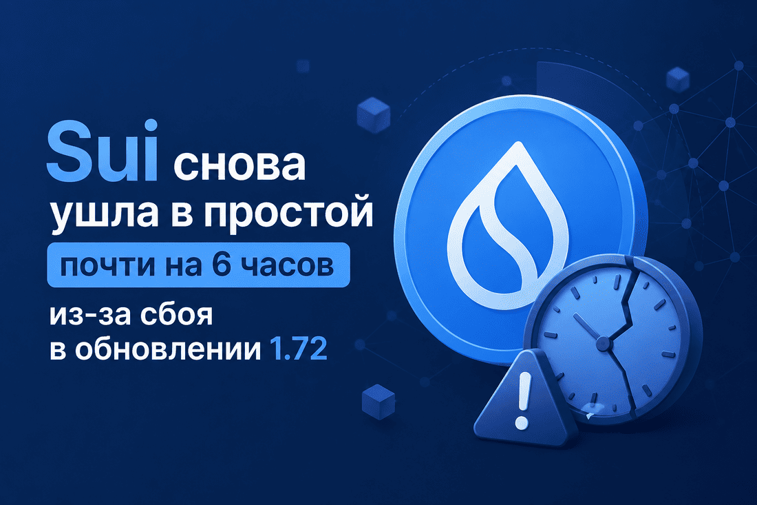 Sui снова ушла в простой почти на 6 часов из-за сбоя в обновлении 1.72