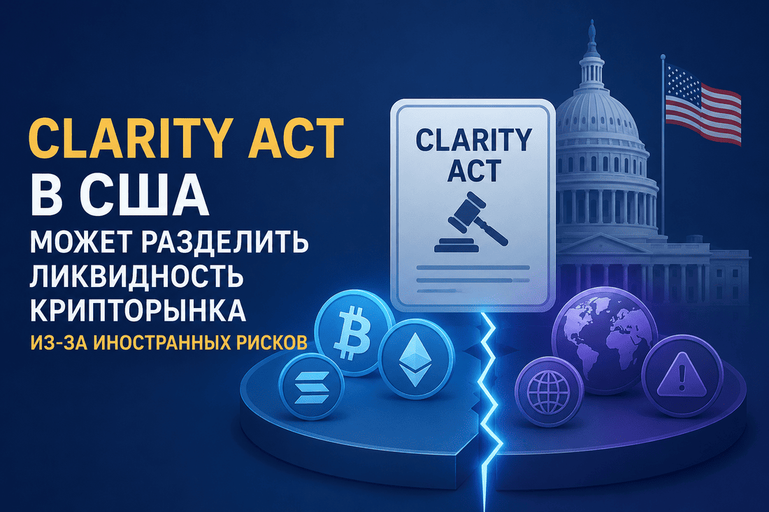 CLARITY Act в США может разделить ликвидность крипторынка из-за иностранных рисков