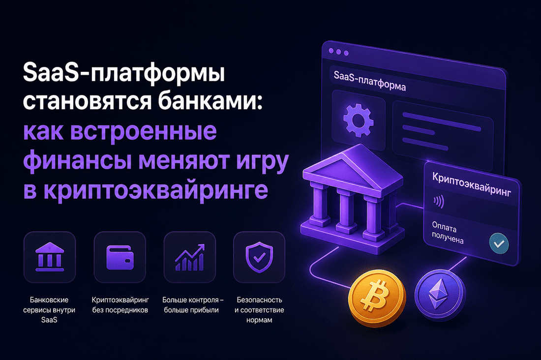 SaaS-платформы становятся банками – как встроенные финансы меняют криптоэквайринг в 2026