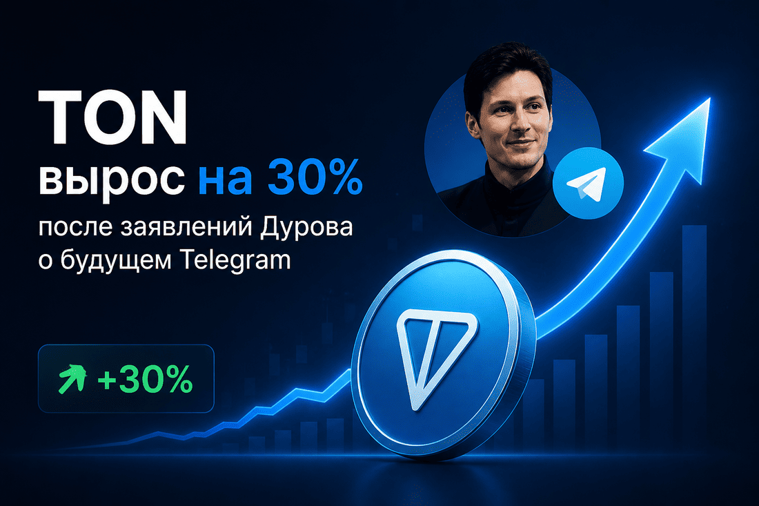 TON вырос на 30% после заявлений Дурова о будущем Telegram