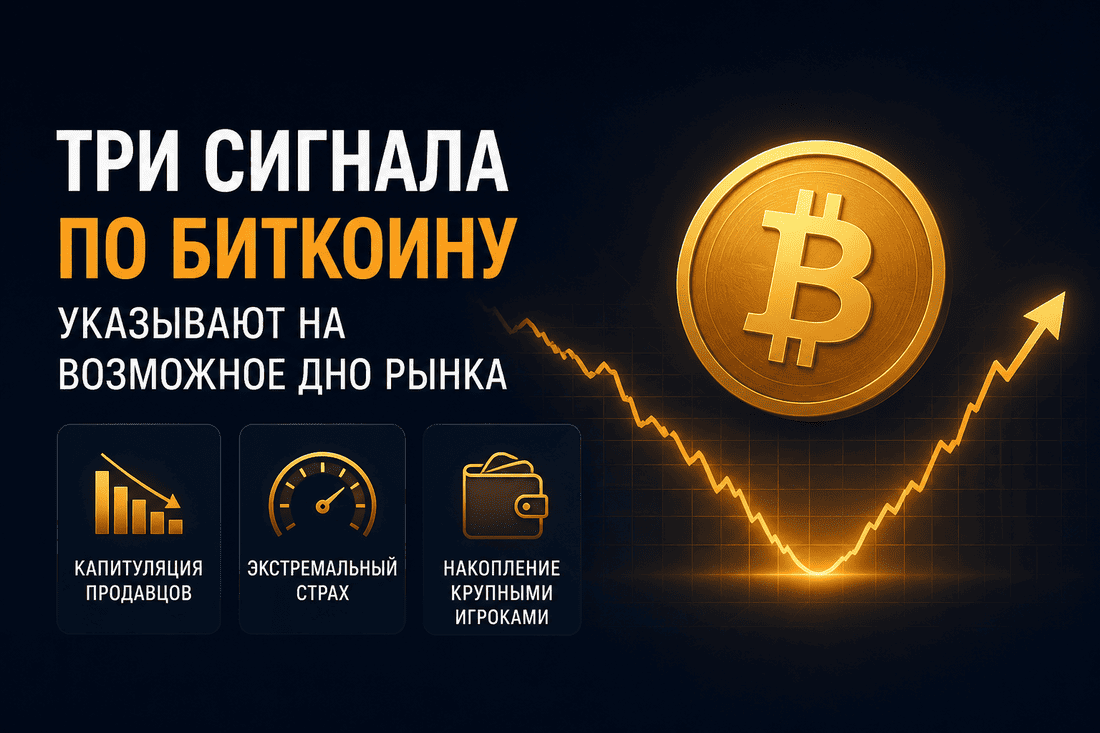 Три сигнала по биткоину указывают на возможное дно рынка