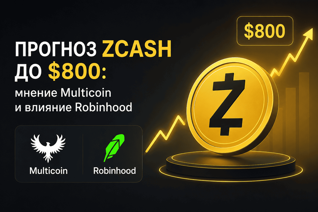 Прогноз Zcash до $800: мнение Multicoin и влияние Robinhood