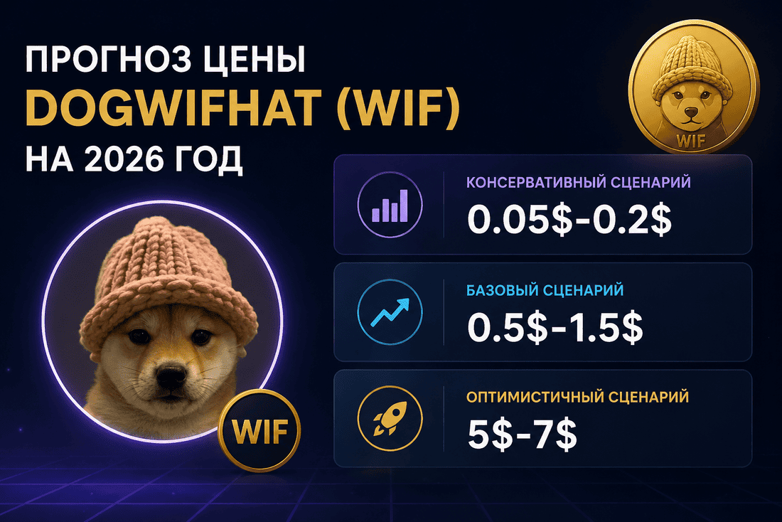 Прогноз цены Dogwifhat (WIF) на 2026 год