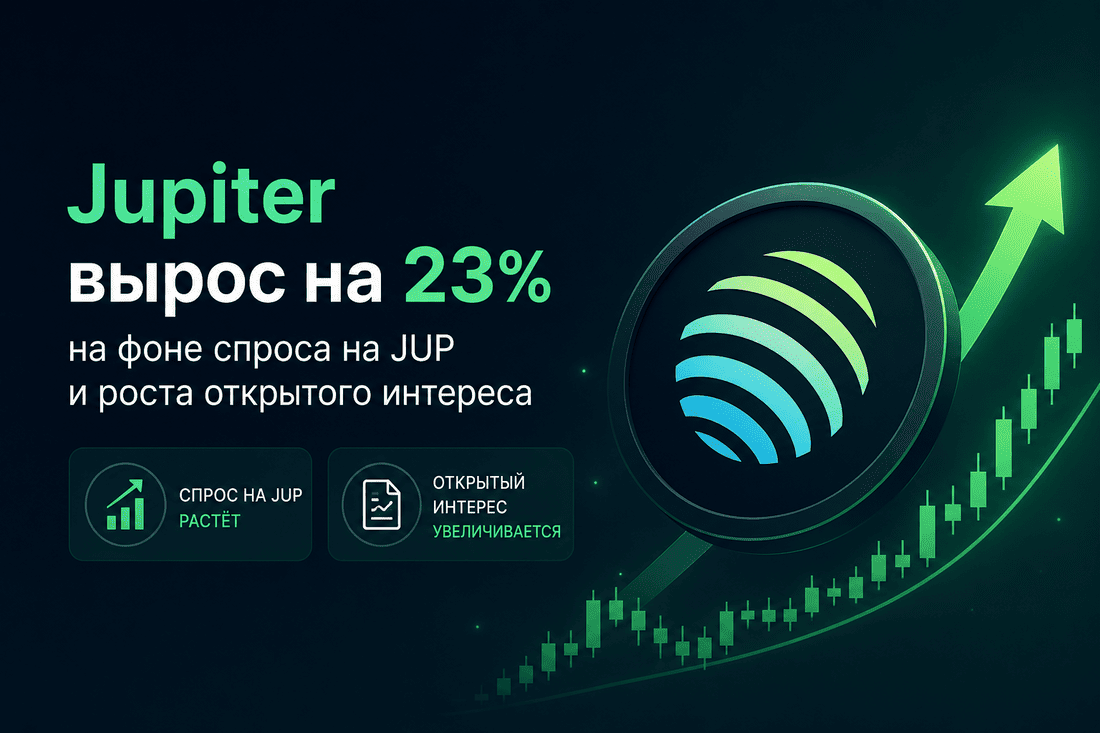 Jupiter вырос на 23% на фоне спроса на JUP и роста открытого интереса