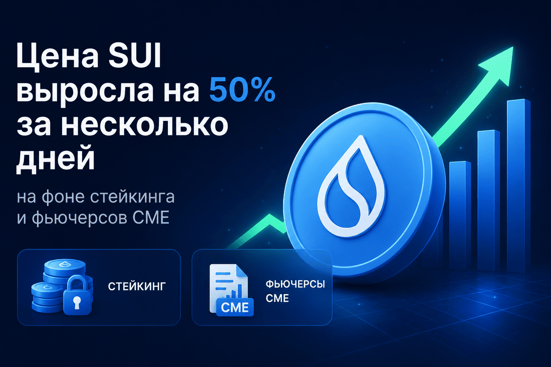 Цена SUI выросла на 50% за несколько дней на фоне стейкинга и фьючерсов CME