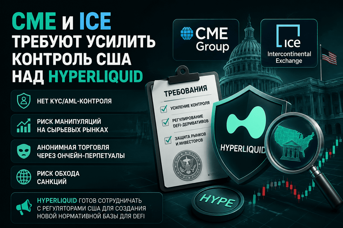 CME и ICE требуют усилить контроль США над Hyperliquid