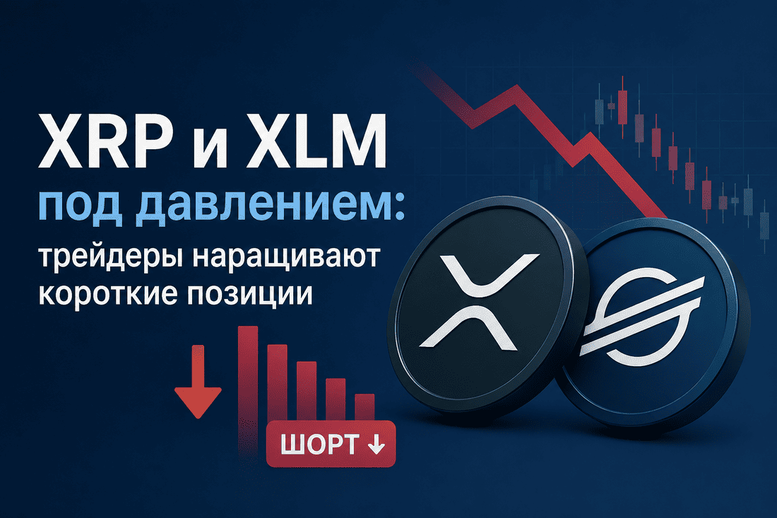 XRP и XLM под давлением: трейдеры наращивают короткие позиции