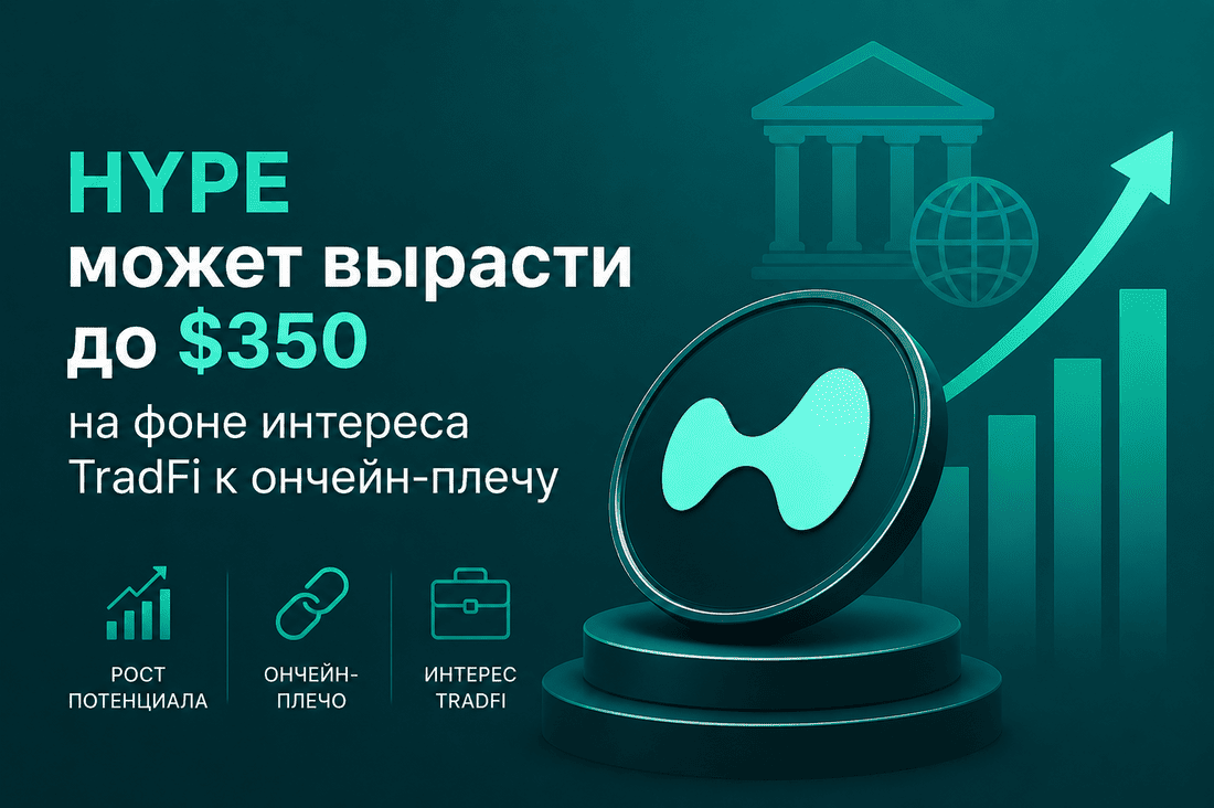 HYPE может вырасти до $350 на фоне интереса TradFi к ончейн-плечу