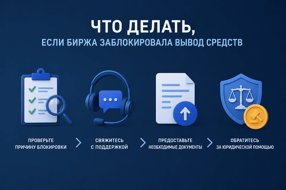 что делать если биржа заблокировала вывод средств