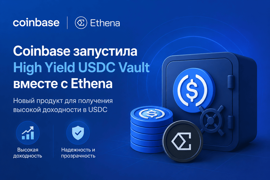 Coinbase запустила High Yield USDC Vault вместе с Ethena