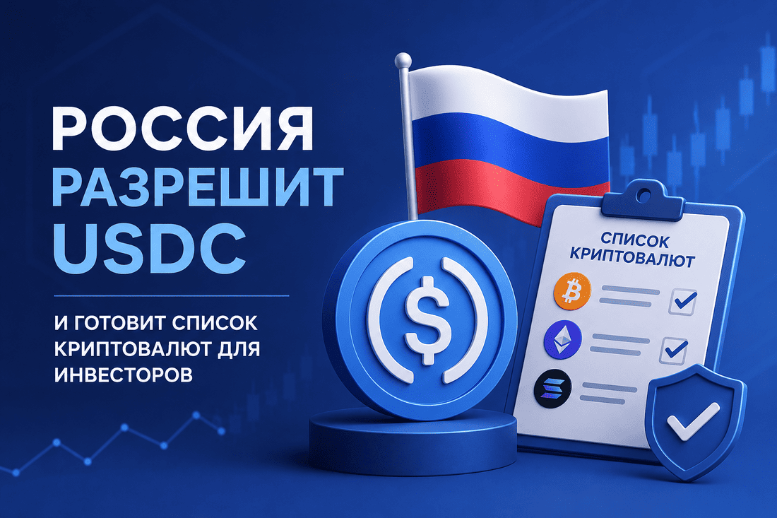 Россия разрешит USDC и готовит список криптовалют для инвесторов