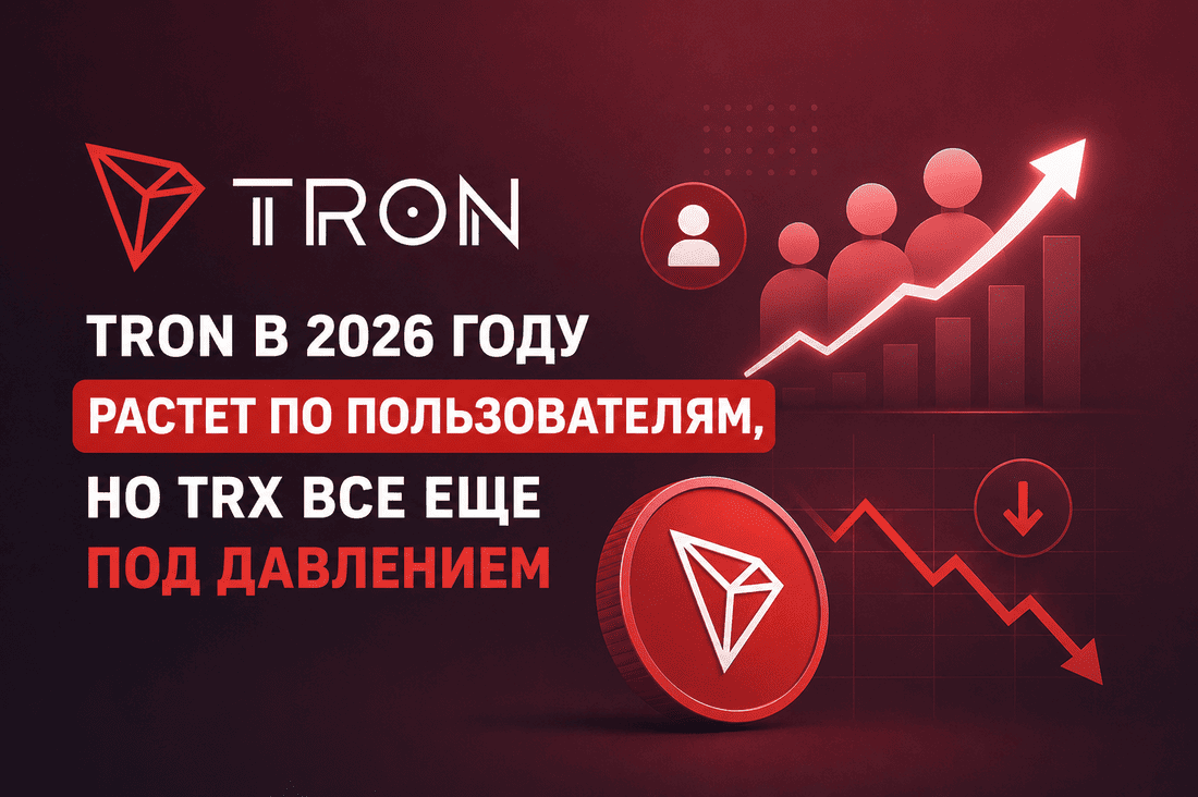 TRON в 2026 году растет по пользователям, но TRX все еще под давлением