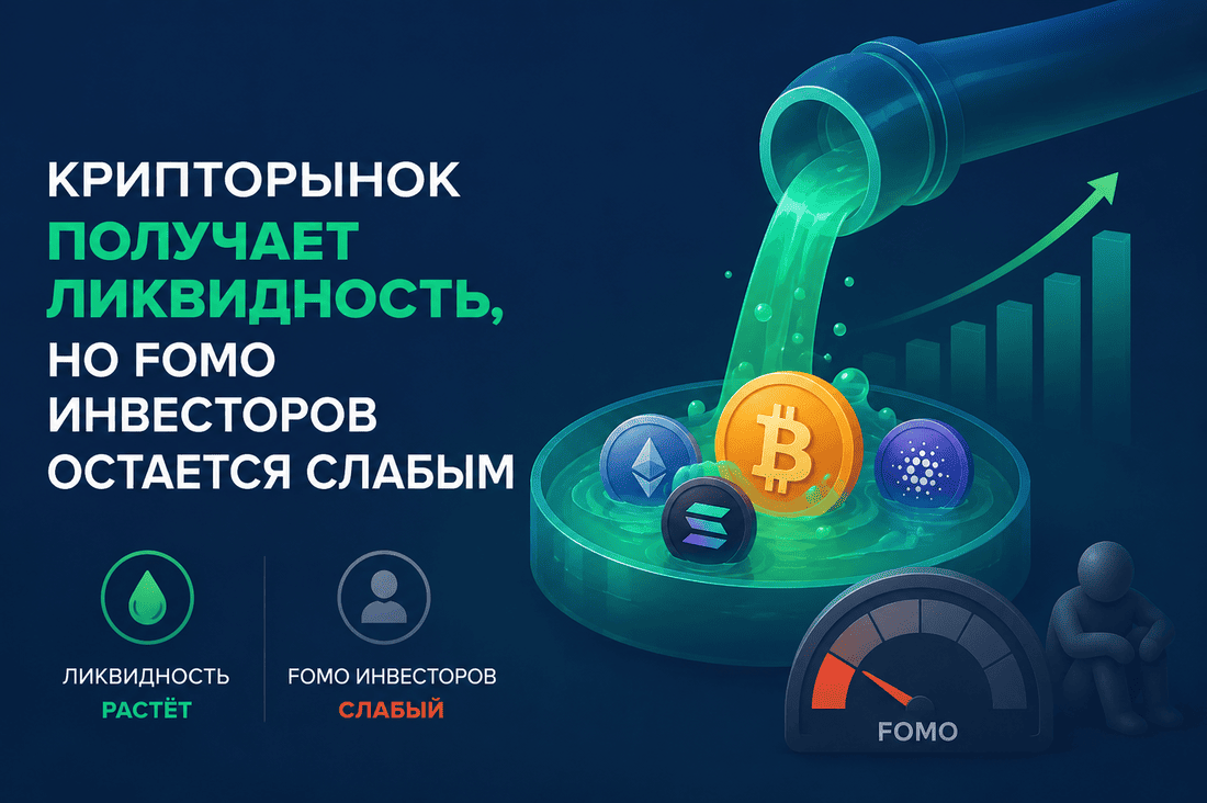 Крипторынок получает ликвидность, но FOMO инвесторов остается слабым