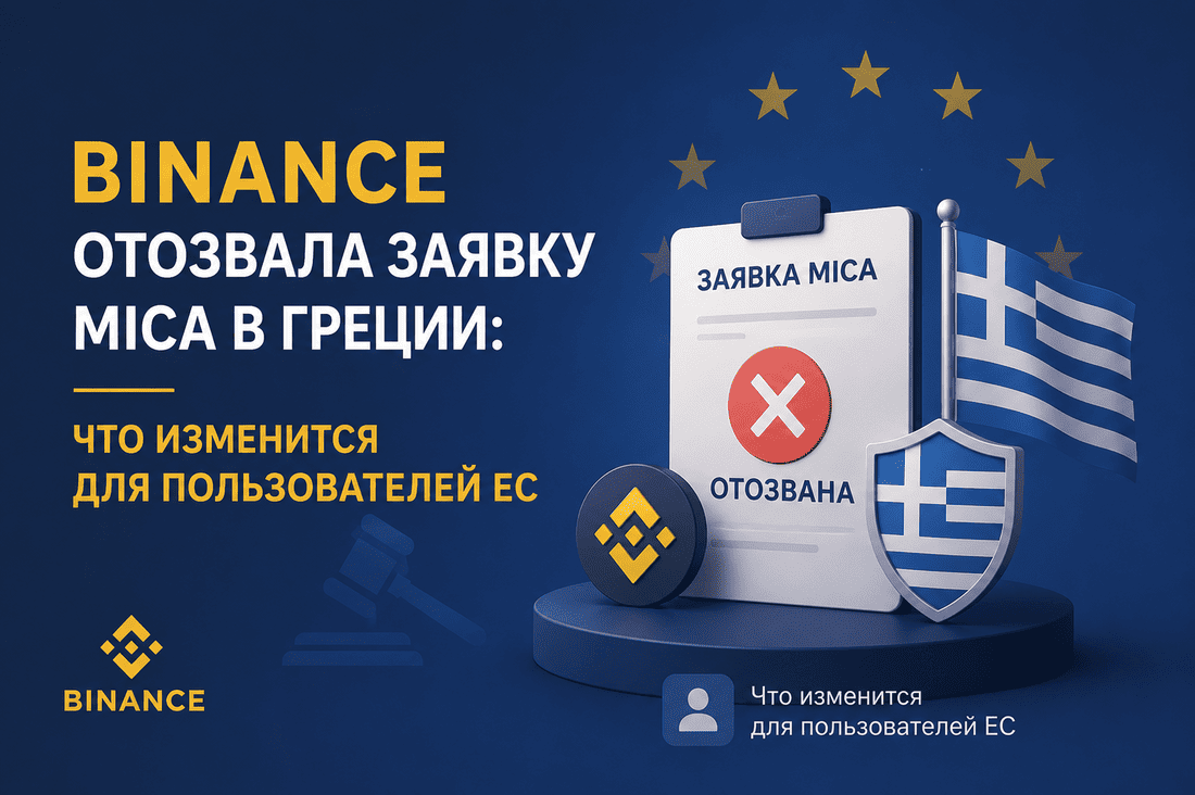 Binance отозвала заявку MiCA в Греции: что изменится для пользователей ЕС