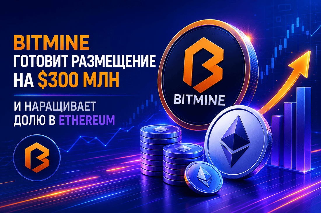 Bitmine готовит размещение на $300 млн и наращивает долю в Ethereum
